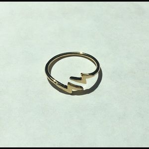 Gold Lighting Bolt Ring